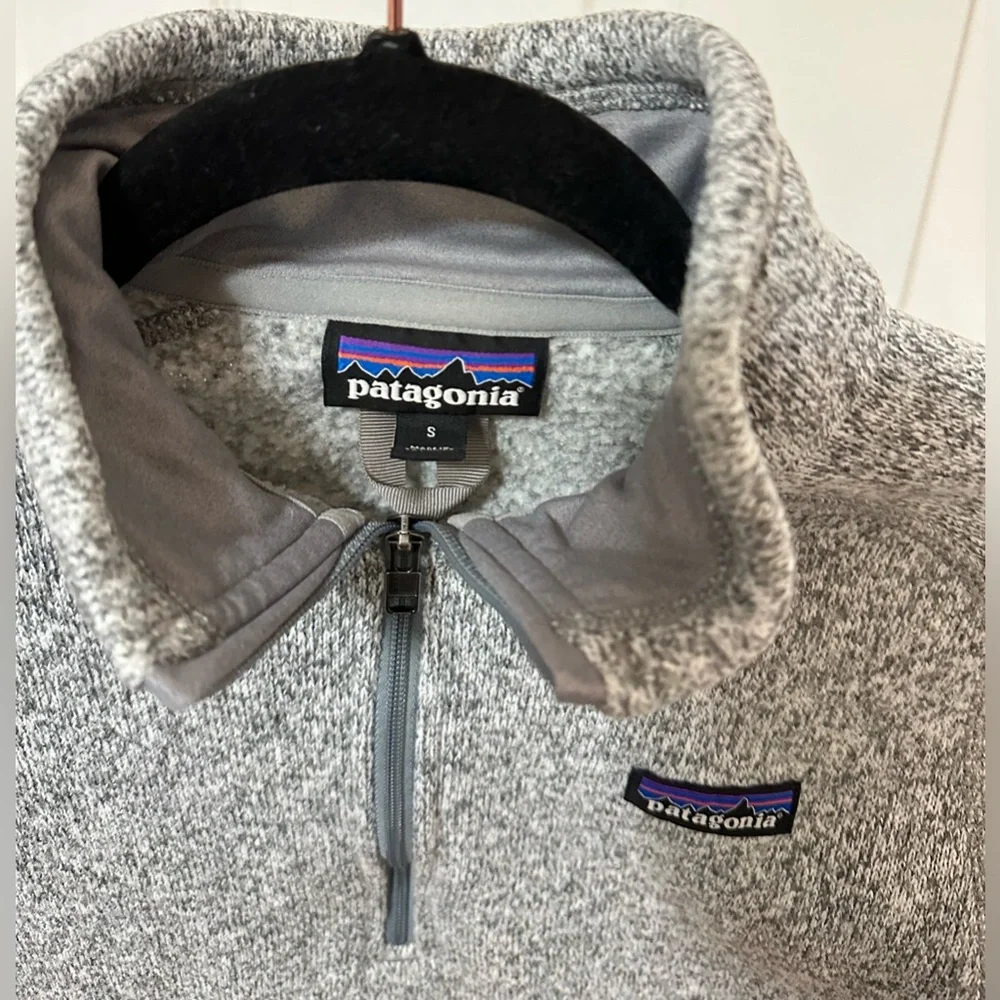 Patagonia Grey Better Sweater Quarter Zip Fleece, Small - Picture 6 of 7